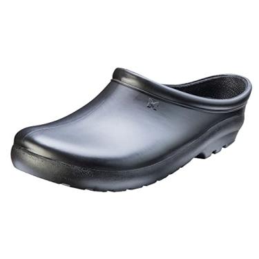 Imagem de Sloggers Tamancos de jardim impermeáveis para mulheres – Tamancos de jardim tradicionais com palmilha de suporte de conforto premium, Preto, 35