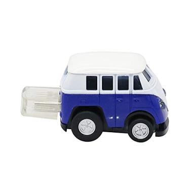 Imagem de 128 GB autocarro forma USB 2.0 flash drive USB Flash Drive pen drive pen drive pen drive USB Memory Stick USB Drive disco flash USB Thumb Drive U disco pen drive USB Stick (azul escuro)