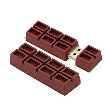 Imagem de Flash Drive USB 64GB em forma de chocolate, unidade USB, pen drive, pen drive, pen drive, disco em U, pendrive, cartão de memória, armazenamento externo, armazenamento USB 2.0 Stick (chocolate)