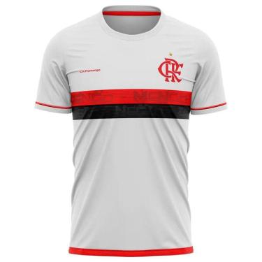 Imagem de Camiseta Braziline Approval Flamengo Infantil -  Branco e Vermelho