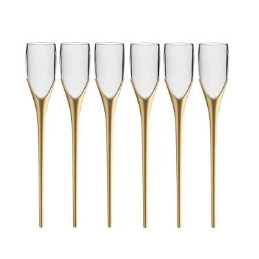 Imagem de Kit 6 Taças Beach 210ml Dourada Boccatti Espumante na Areia