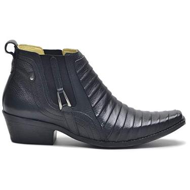 Imagem de Bota Country Preta Tatu com Forro em Couro (Preto, BR, Adulto, Numérico, 44)