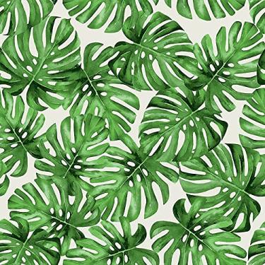 Imagem de Papel de Parede Vinílico, Folhagem Costela de Adão, Verde, 1000x52 cm, Bobinex Uau