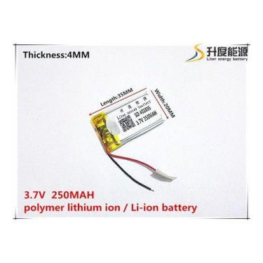 Imagem de Bateria Fone De Ouvido 3,7v 250mah 402035 2 Fios Ml - KMIG