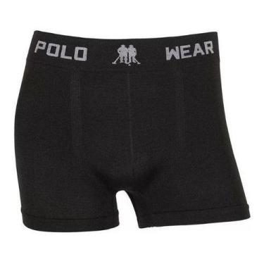 Imagem de Cueca Masculina Adulto Boxer Confortável Polo Wear Premium, Preto, M (