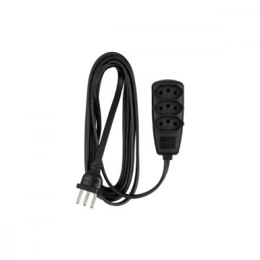 Imagem de Extensao Daneva Sort 2 Polos+Terra Pp Preta 5M Saco Dn1787, Preto