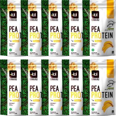 Imagem de Kit 10 Pea Protein Banana Rakkau 600g - Vegano - Proteína