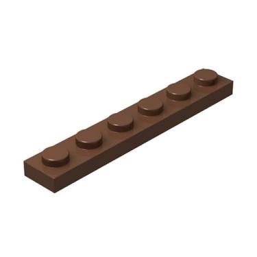 Imagem de Classic Brown Plates Bulk, 100 Piece Set, Compatible with Lego Parts and Pieces: 1x6 Brown Plates