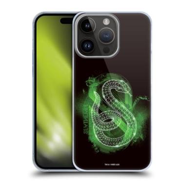 Imagem de Head Case Designs Capa rígida oficialmente licenciada Harry Potter Sonserina Relíquias da Morte XVIII compatível com Apple iPhone 15 Pro