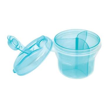 Imagem de Porta Leite Em Pó Azul Com 3 Divisórias e Dosador Buba