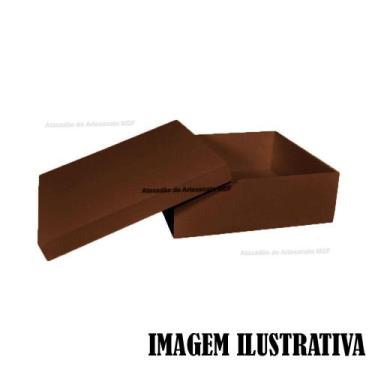 Imagem de Kit 20 Caixa Quadrada Tampa Sapato 20x20x5 Mdf Madeira Pintado - ATACA