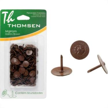 Imagem de Percevejo Thomsen Marrom Caixa Com 50 Pecas Pc-028