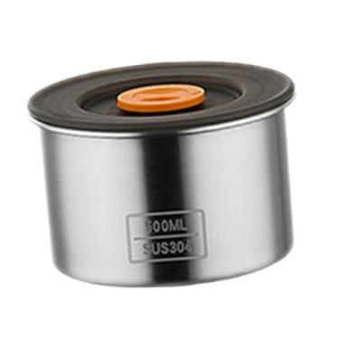 Imagem de Ioensy Recipiente de café selado para pó de café em aço inoxidável para cozinha multifuncional café chá açúcar lata para biscoito açúcar, 500ml