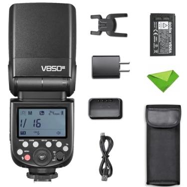 Imagem de Godox V850III Flash Camera Speedlight 7.2V/2600mAh HSS 1/8000 2.4G 1.5s Tempo de reciclagem 450 Full Power Pops para câmeras DSLR com sapatas padrão para Canon, Nikon, Sony, Fuji, Panasonic, Olympus