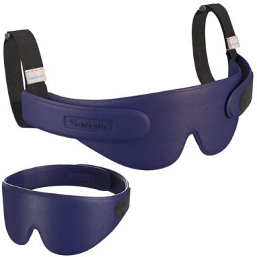 Imagem de SARISUN Máscara de olho 3D com alça de cabeça de avião, travesseiro de viagem alternativo para voos longos, itens essenciais de viagem, suporte de 360° para dormir, parar de balançar, leve