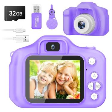 Imagem de Câmara para meninos e meninas, câmara digital GPOSY para meninos, câmara para meninos, presente de brinquedo de Natal de aniversário para meninos de 3, 4, 5, 6, 7, 8, 9, 10, com cartão SD de 32 GB,