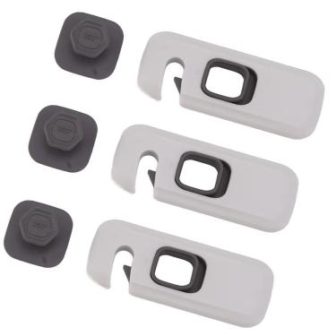 Imagem de Trava de Segurança Geladeira Armario  Gaveta Kit 3 unidades  Evita Acidente Bebe Criança Fechadura Porta Proteçao Multiuso