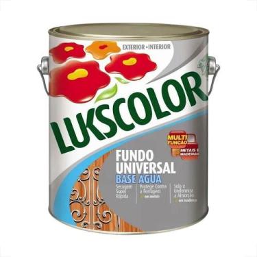 Imagem de Fundo universal base agua lukscolor metais e madeira branco 3600ml