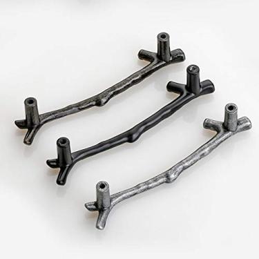 Imagem de Puxadores de portão de ferragens de porta moda moderna puxador de armário de armário cômoda maçaneta de porta acessórios de hardware de móveis pacote de 20 maçanetas de porta retrô (prata 96 mm)