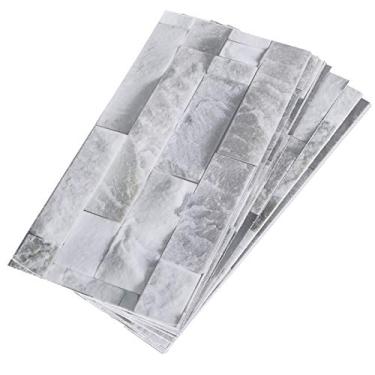 Imagem de Adesivo de Ladrilhos, Descasque e Backsplash Backsplash Casca de Ladrilhos e Adesivo de Telha de Pvc Com Adesivo Automático para Decorar Sala de Estar, Cozinha, Banheiro, Sala de Jantar (Kit043)