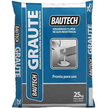 Imagem de Argamassa Graute com 25 Kilos Cinza - 323 - BAUTECH