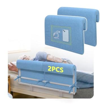 Imagem de KAAMOS Coberturas de trilho de cama para cama de hospital, almofada de enchimento de espuma de trilho de cama, almofadas de proteção de segurança para cama para adultos idosos, protetor de queda de