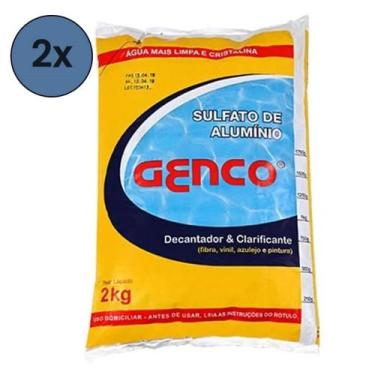 Imagem de kit 2x Sulfato de alumínio 2kg - Genco