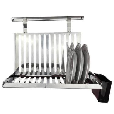 Imagem de Escorredor De Parede Com Porta Talher 37 Cm Inox Mak Inox