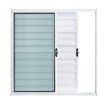 Imagem de Veneziana 3 folhas 1,20 x 1,50 alumínio branco - Alfa Esquadrias, Únic