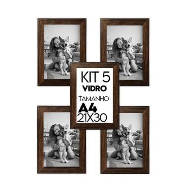 Imagem de Porta retrato de Vidro 21x30cm Kit com 5 Unidades Lembrancinha de Fest