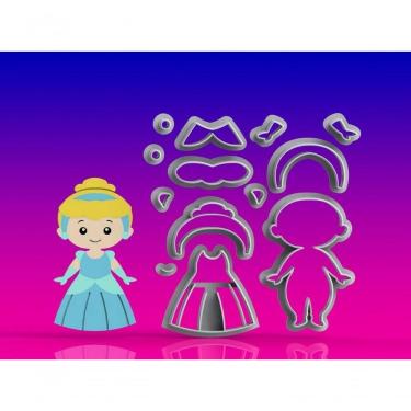 Imagem de Cortador Princesa Cinderela Modular Tamanho 6 Cm
