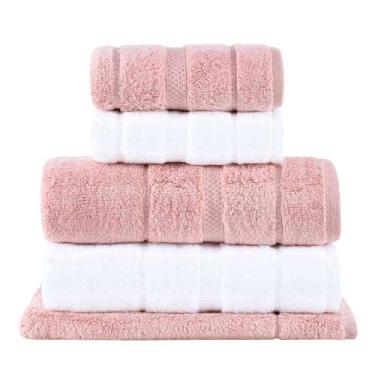 Imagem de Jogo de Toalhas de Banho Gigante com 05 Peças Vision Dual Air Branca e