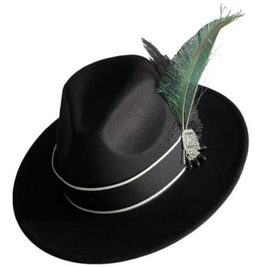 Imagem de Chapéu Fedora feminino de aba larga - Chapéus Panamá para festa 2025