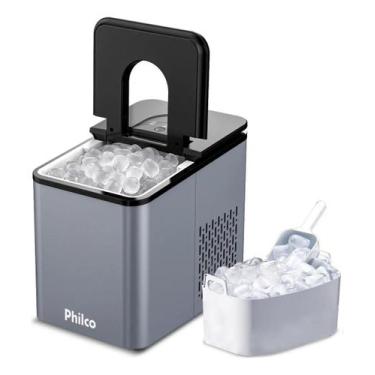 Imagem de Máquina De Gelo Turbo Ice Philco Pmg12a Cinza E Preto 220v, 220V