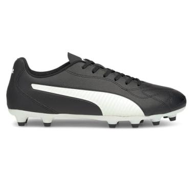 Imagem de PUMA Sapato de futebol masculino Monarch II firme artificial, Preto/branco, 11.5