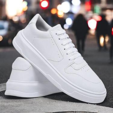 Imagem de Sapatenis Casual Sneaker Chunky Branco Leve e Confortável moderno lanc