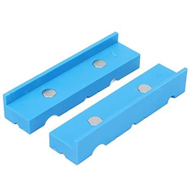 Imagem de Conjunto de 2 peças de almofada protetora magnética ABS para fixação - 14 cm, tira universal de cobertura de torno para madeira, metal e plástico