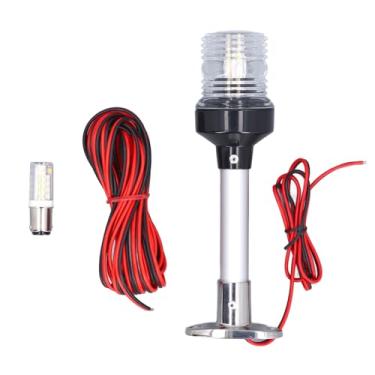 Imagem de LED Barco Stern Light 6 Polega 3NM Visibilide À Prova D 'Água Navegação Âncora Luz 360 Graus Todo Redondo Iluminação para Iates Barcos Embarcações Marinhas Liga de Alumínio