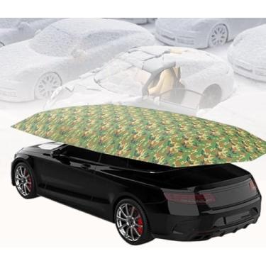 Imagem de Garagem De Proteção Solar Dobrável Tenda De Carro Universal Garagem Móvel Guarda-chuva De Dossel De Carro Para Barraca Ao Ar Livre Com Controle Remoto Para Acampamento Ao Ar, Camouflage, 4.5x2.3m
