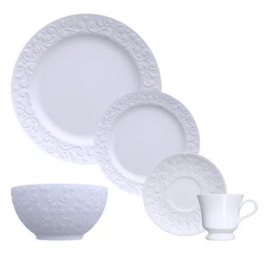 Imagem de Jogo Jantar Chá C Bowl Sopa Sobremesa Tassel 30 Peças Porcelana Germer