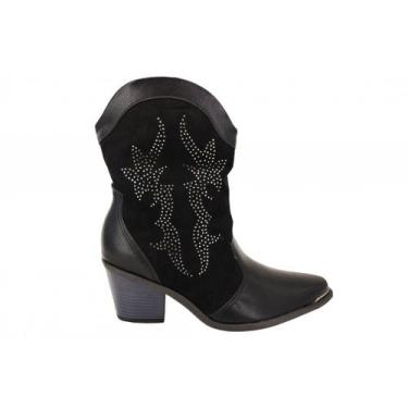 Imagem de Bota Piccadilly Country Feminina de Cano Médio 761006, Preto, 35
