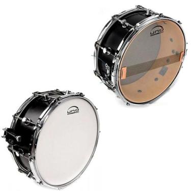 Imagem de Kit Peles 14 Caixa Bateria Uno Evans Porosa + Hy 300 - Uno By Evans