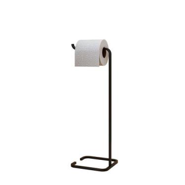 Imagem de Suporte Papeleira De Chão Para Banheiro Lavabo Set Aço Multiuso D01 Pr