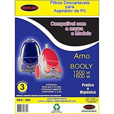 Imagem de Kit 3 Sacos para Aspirador de Pó Arno Booly Compatível