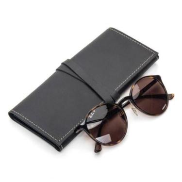 Imagem de Estojo Compacto Couro Legítimo Para Óculos e Itens Pessoais - Bertoni,