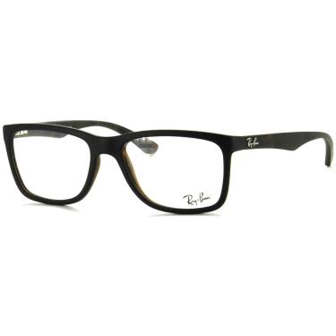 Imagem de Armação para Óculos Ray-Ban 0RX7027L 5924 Tam 56 / Preto/Marrom Havana