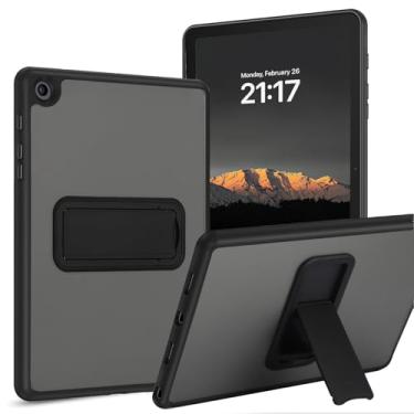 Imagem de JeLLYPIE Capa para Samsung Galaxy Tab A9 Plus com suporte, 27.9 cm 2023 (SM-X210/X215/SM-X216), capa fina suave translúcida Frost para Samsung Tab A9+, preta