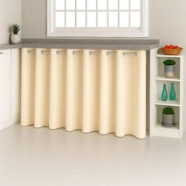 Imagem de Cortina De Pia Para Cozinha Área de Serviço Com Bainha - NoBrand, PALH