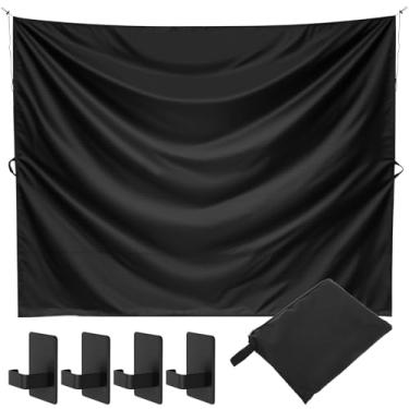 Imagem de Cortinas grandes de carro de 2,3 x 1,8 m Camper Van Cortinas de chuveiro para porta traseira com ganchos magnéticos ajustáveis para chuveiro externo de camada dupla que muda carro caminhão viajar