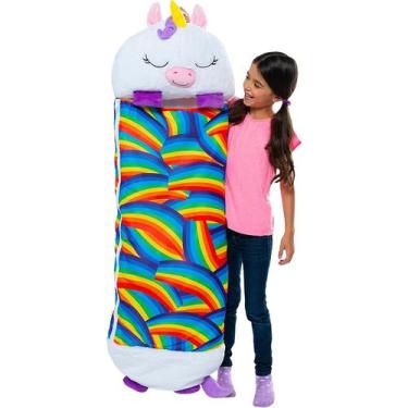 Imagem de Saco de dormir com travesseiro para crianças, aconchegante, confortáve